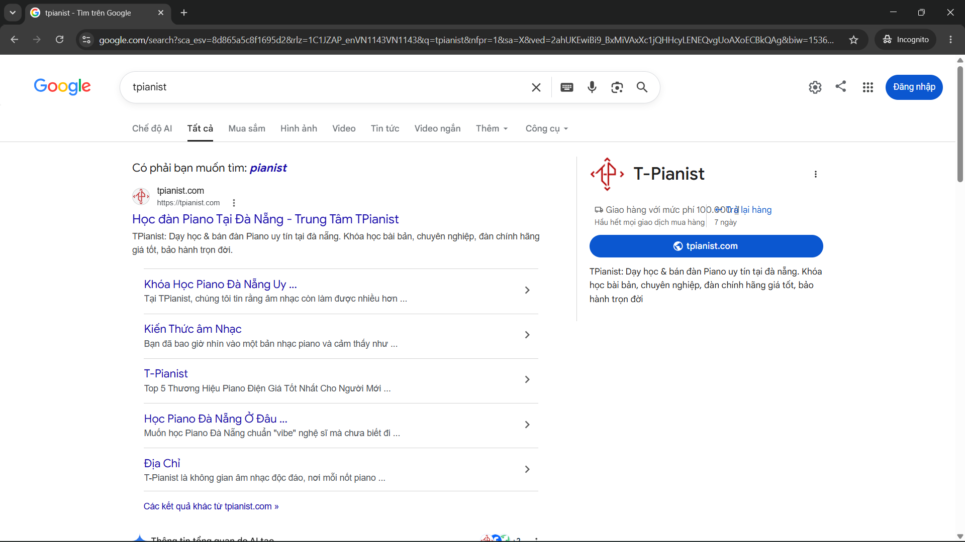 Theking Seo Thương Hiệu Tpianist, Website Bán Đàn Lên Top Google