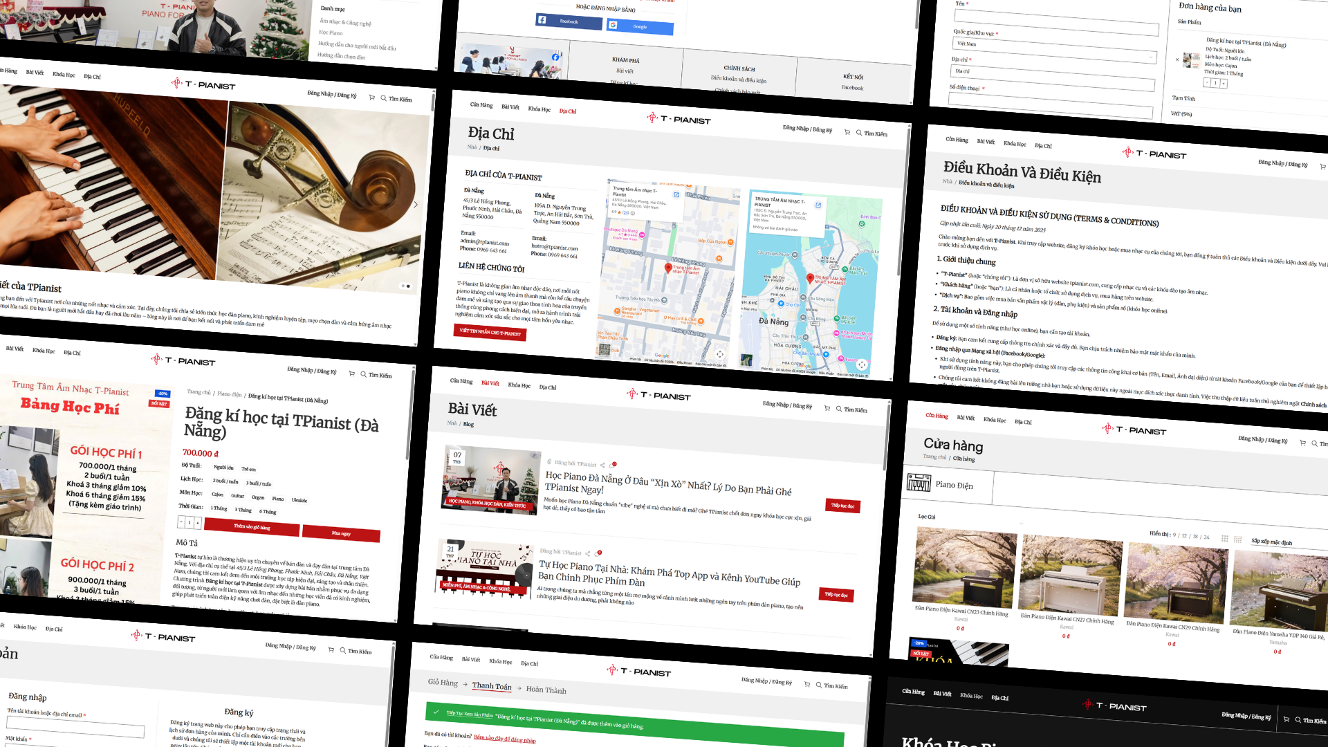 Thiết Kế Website Bán Đàn Piano Tpianist.com Với Banner Nổi Bật Được Thiết Kế Bởi Công Ty Tnhh Theking Pro